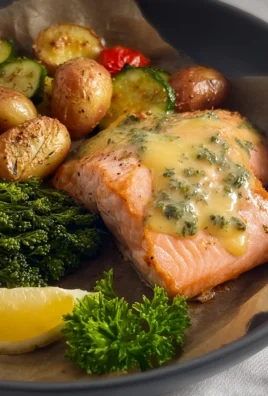 Sheet Pan Baked Salmon with Lemon Sauce