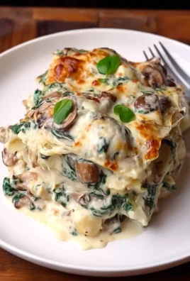 WHITE LASAGNA WITH GARLICKY GREENS & MUSHROOMS