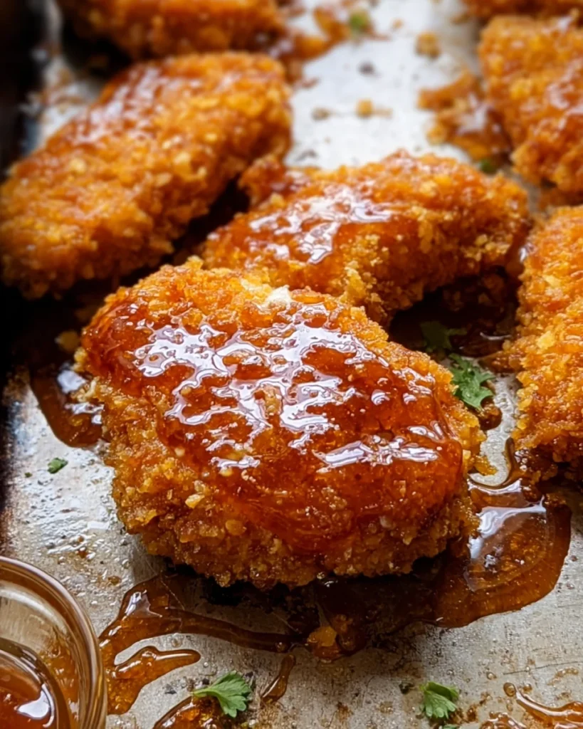 Baked Crunchy Hot Honey Chicken