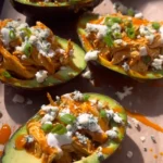 Buffalo Chicken Stuffed Avocados