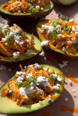 Buffalo Chicken Stuffed Avocados