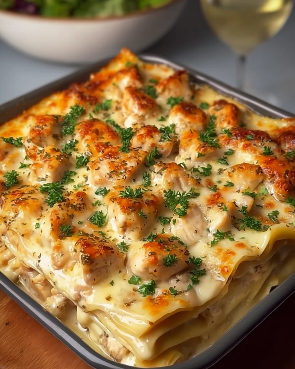CHICKEN ALFREDO LASAGNA