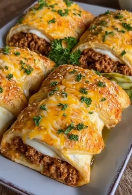 Cheesy Crescent Roll Cheeseburger