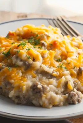 Cheesy Ground Beef and Rice Casserole