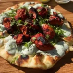 Chicken Tikka Garlic Flatbread