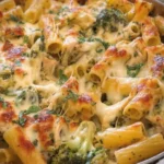 Creamy Pesto Chicken and Broccoli Pasta Bake
