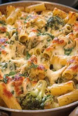 Creamy Pesto Chicken and Broccoli Pasta Bake