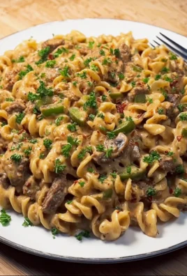 Creamy Philly Cheesesteak Pasta