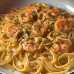 Creamy Garlic Butter Prawn Pasta