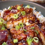 Crispy Chicken Thighs with Sticky Teriyaki Sauce