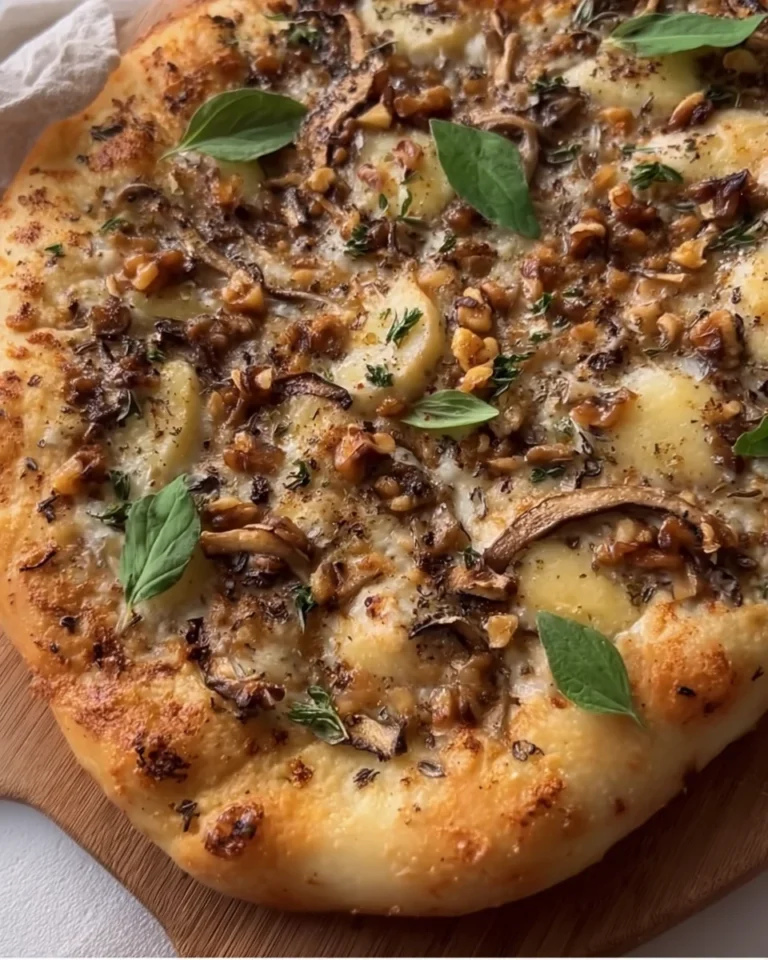 Fungi Truffle Pizza with Garlic Confit & Walnuts