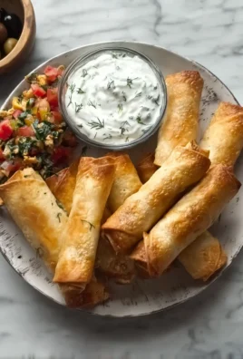 Greek chicken taquitos