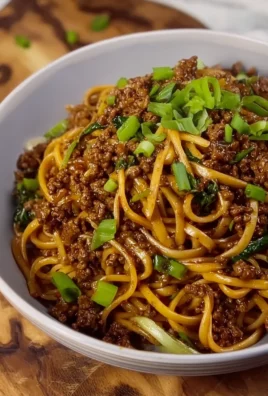 Ground Beef Mongolian Noodles