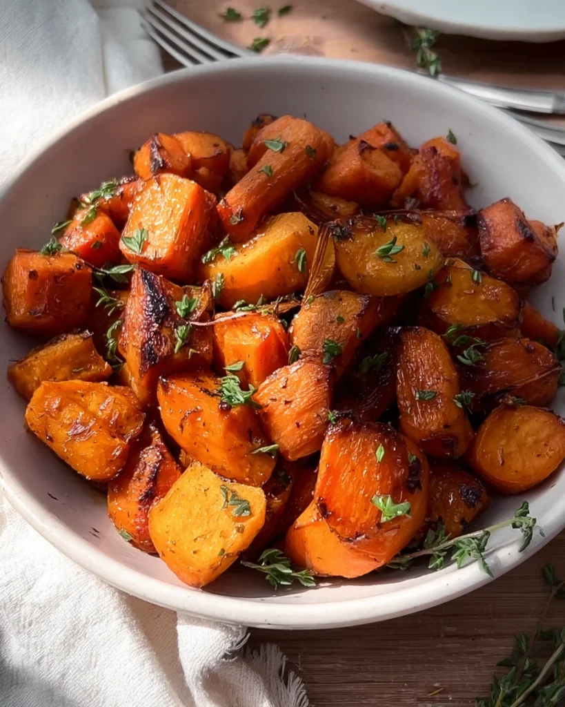 Honey Roasted Carrots and Sweet Potatoes