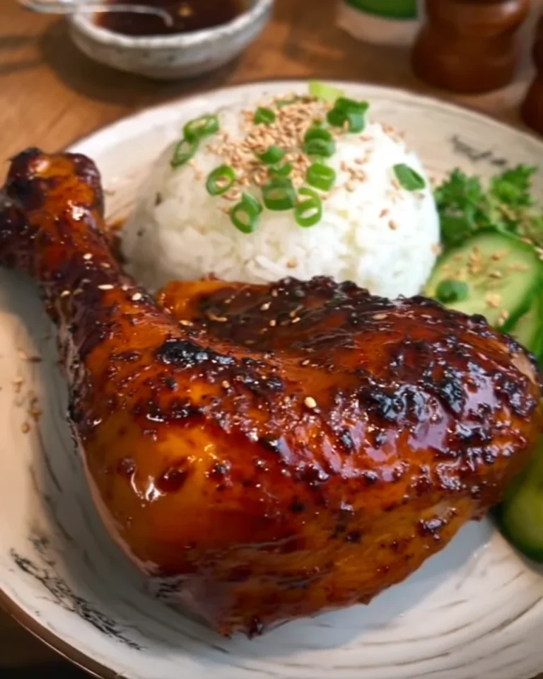 Oven Baked Honey Soy Glazed Chicken Leg