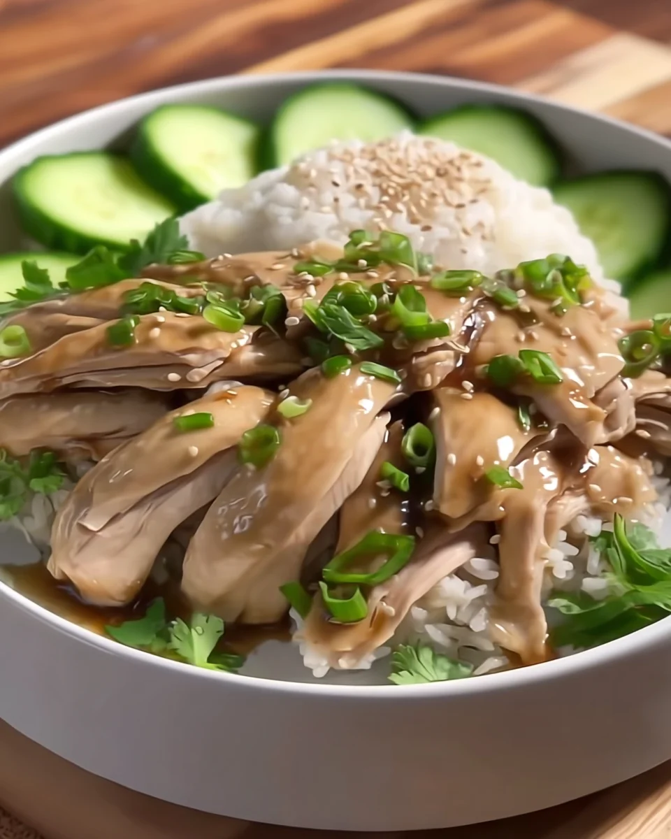 Poached Chinese Chicken with Ginger Scallion Sauce
