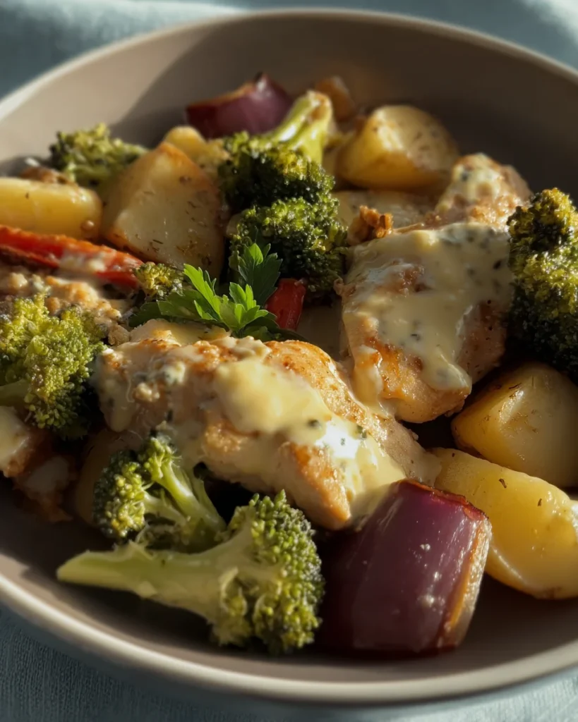 SHEET PAN HONEY MUSTARD CHICKEN THIGHS AND VEGGIES