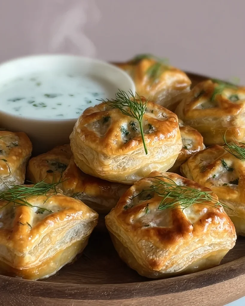 Salmon Wellington Pastry Bites