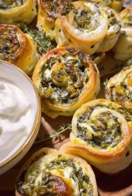 Spinach Feta Pinwheels