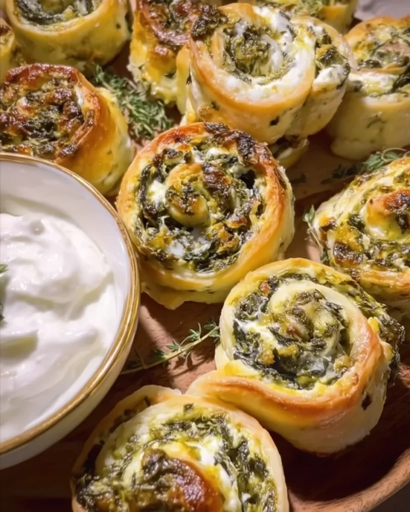 Spinach Feta Pinwheels