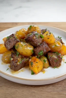 Steak Bites & Garlic Butter Potatoes