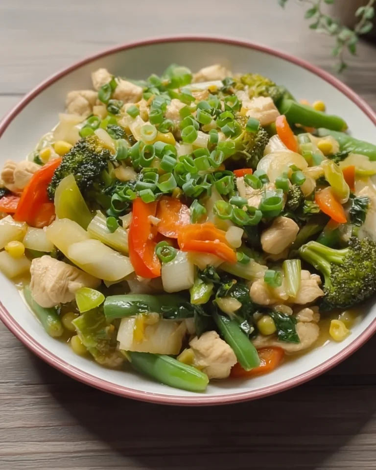 Stir fried vegetables with chicken