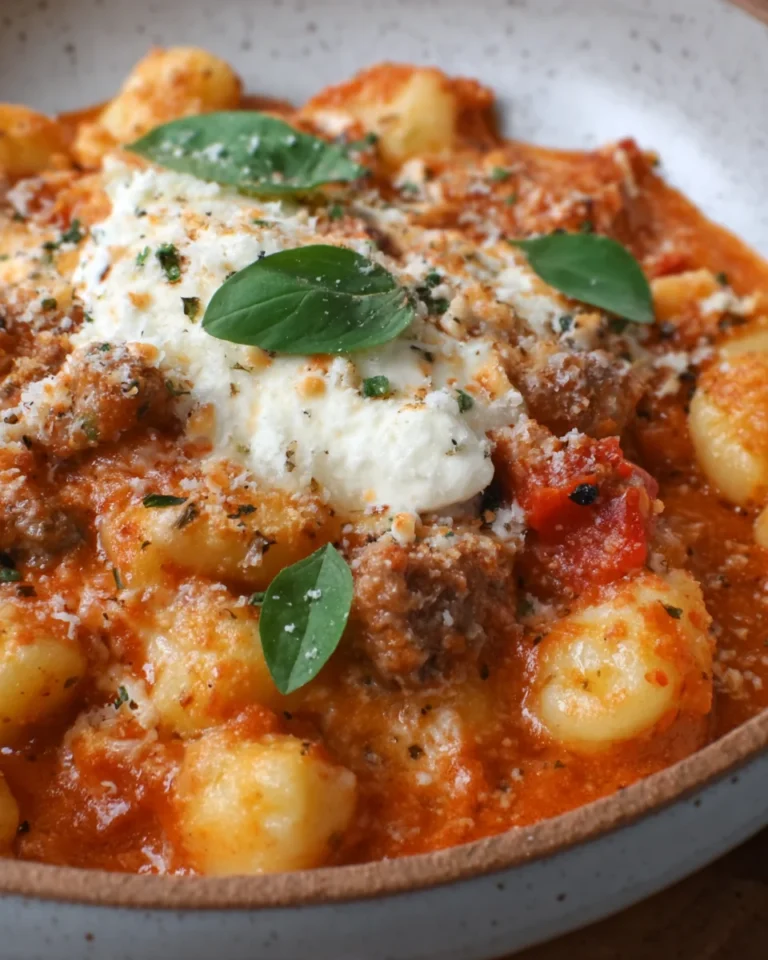 Three Cheese Baked Gnocchi