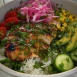Honey Lime Cilantro Chicken & Rice Bowls