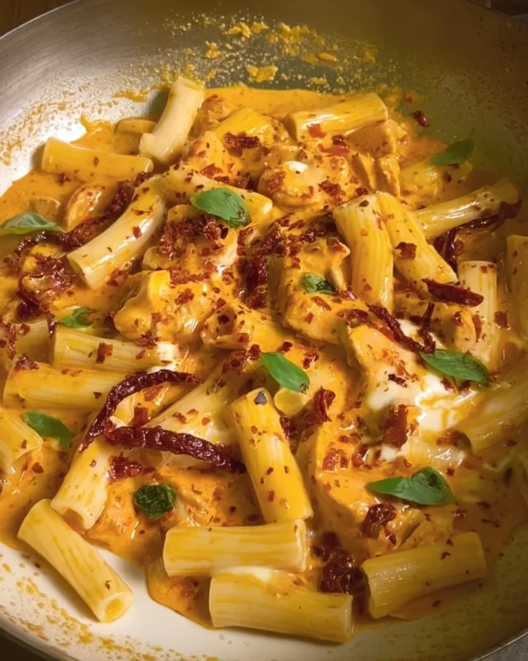 spicy chicken and mozzarella pasta