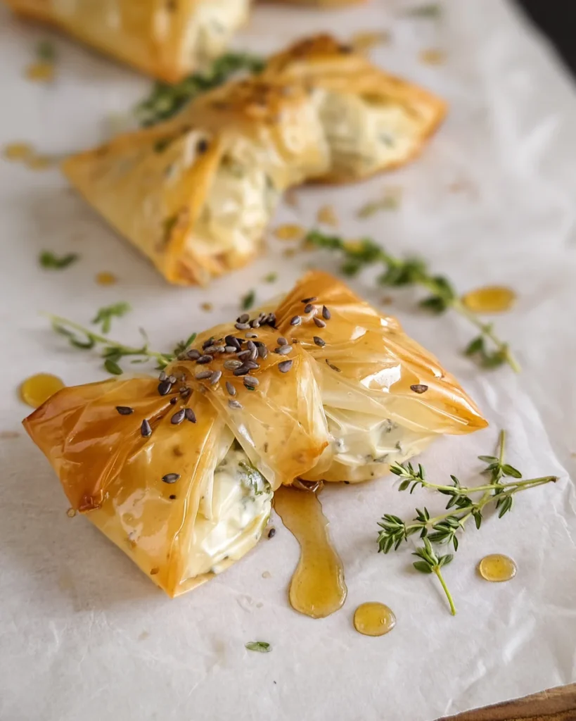 Bow-shaped Feta Phyllo Pastry