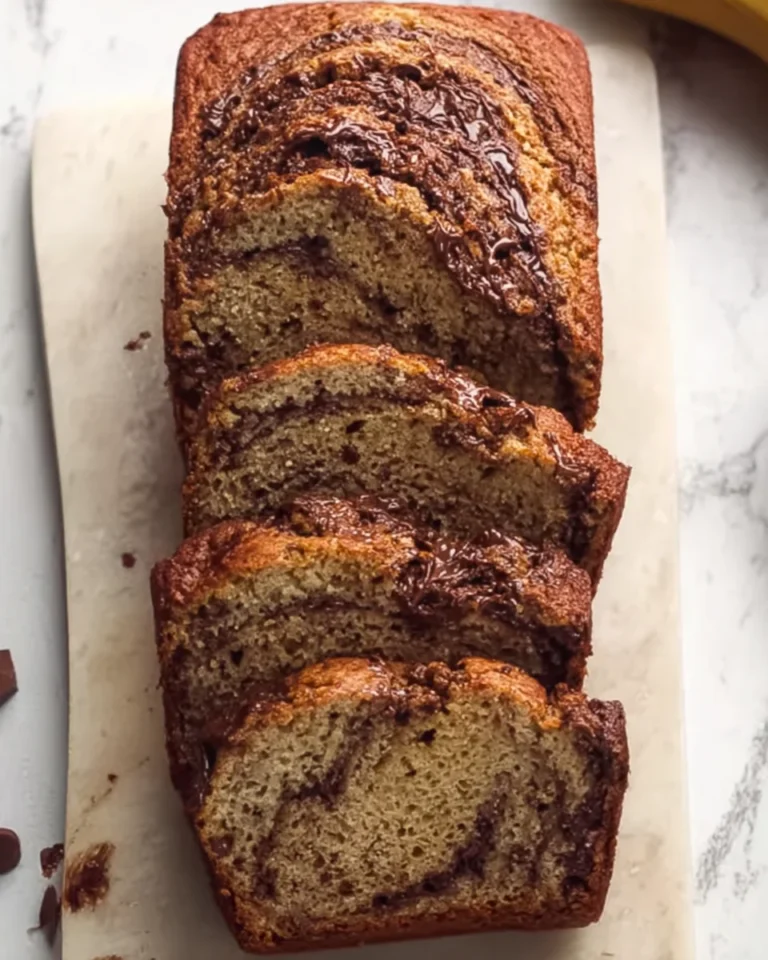Nutella Swirled Banana Bread