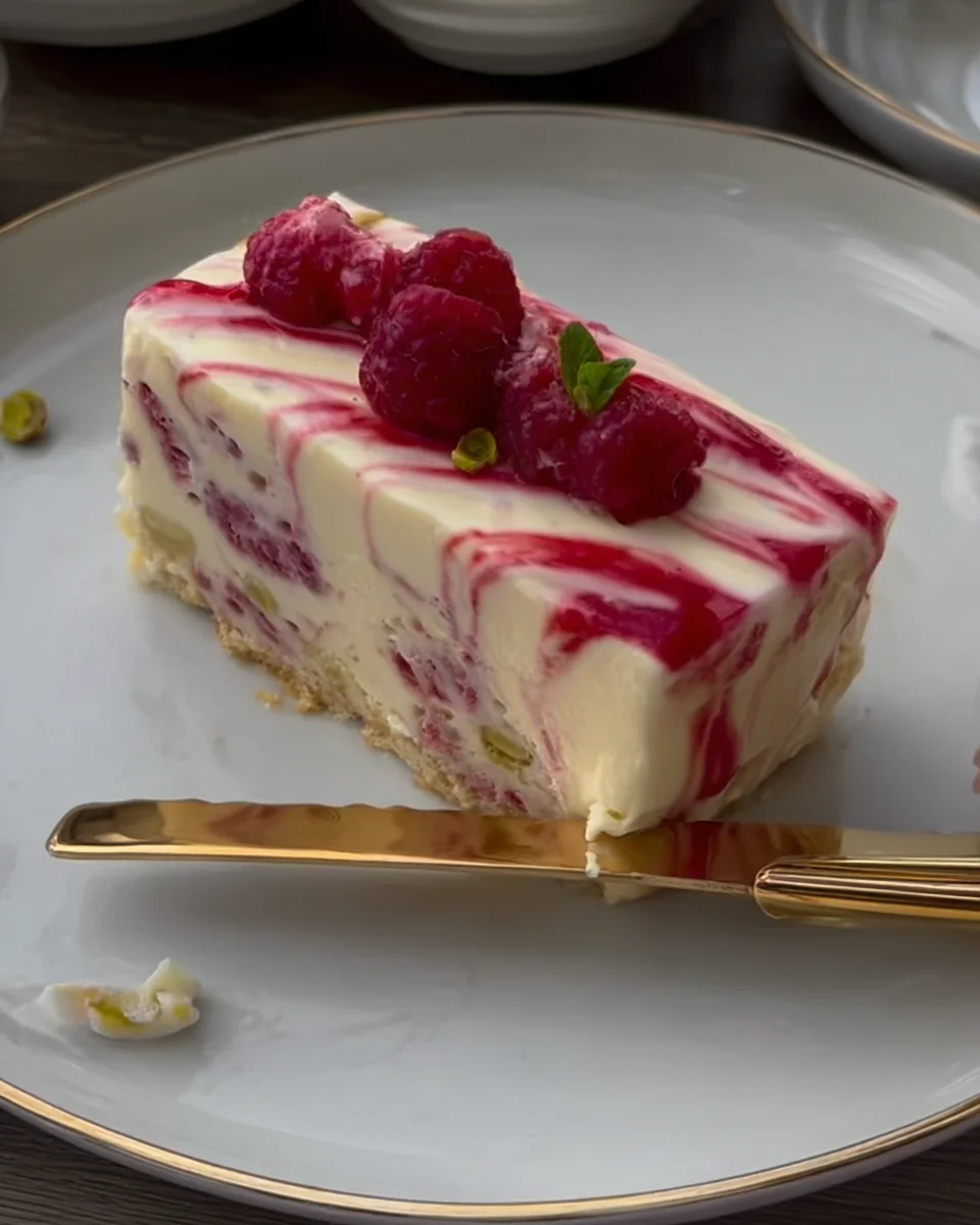 Raspberry cheesecake (no bake)