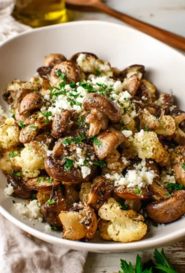 Sauteed Mushrooms and Cauliflower Crumbles