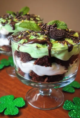 St. Patrick's Day Brownie Trifle
