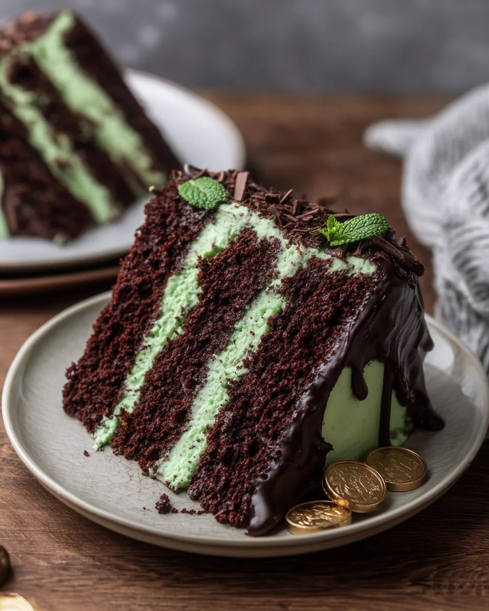 St. Patrick’s Day Chocolate Mint Cake