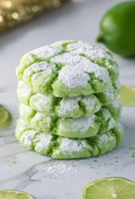 St. Patrick's Day Lime Crinkle Cookies