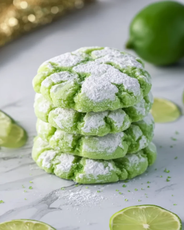 St. Patrick's Day Lime Crinkle Cookies