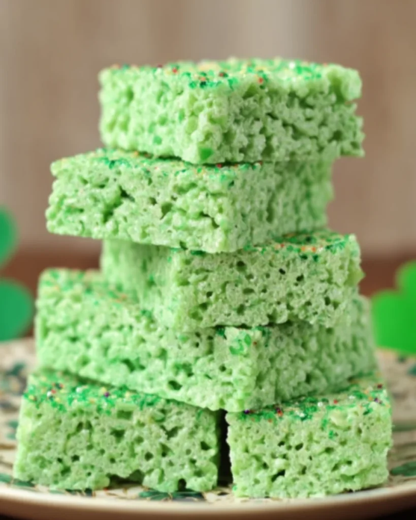 St. Patrick’s Day Lime Jello Rice Krispie Treats