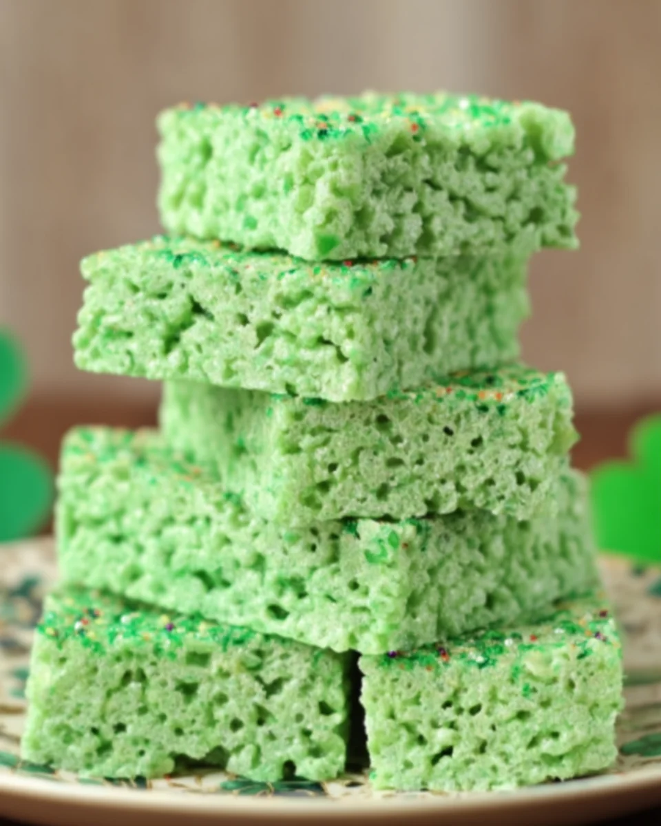 St. Patrick’s Day Lime Jello Rice Krispie Treats