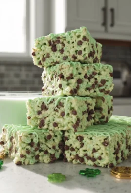 St. Patrick’s Day Mint Chocolate Chip Rice Krispie Treats