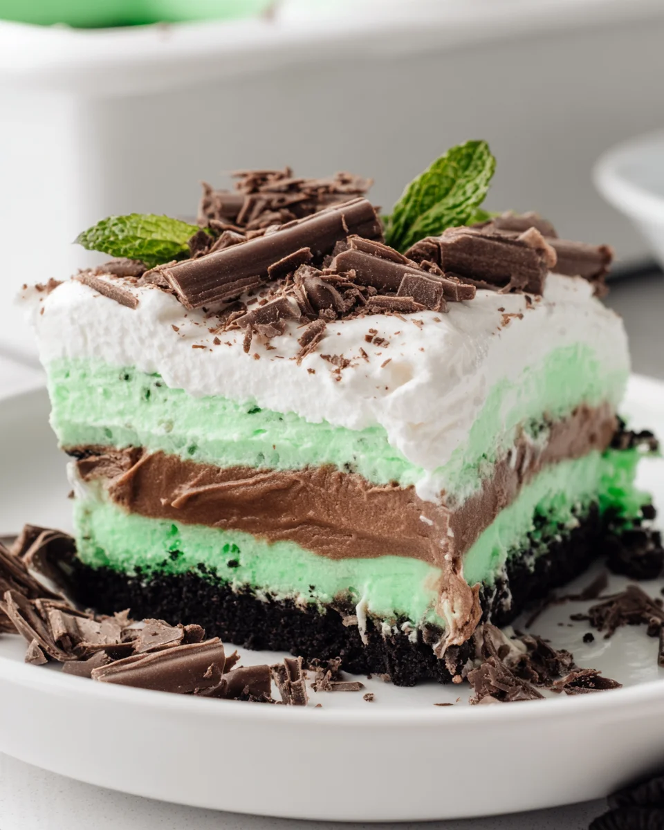 St. Patrick’s Day Mint Chocolate Lasagna