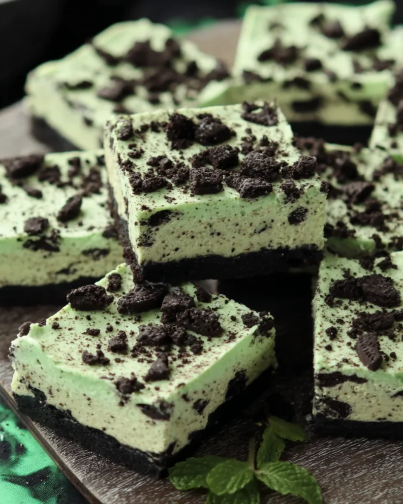 St. Patrick’s Day Mint Oreo Cheesecake Bars