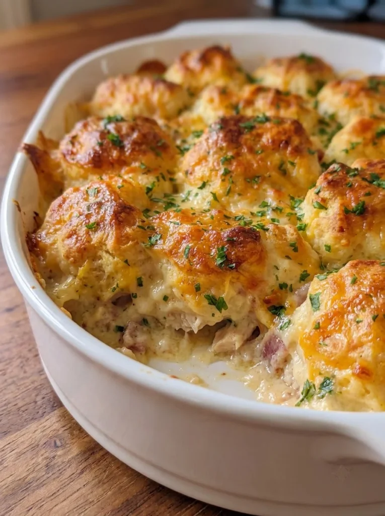 Chicken Bubble Biscuit Bake Casserole