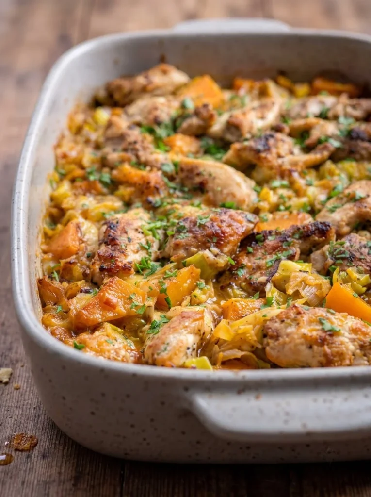 Chicken Butternut Squash Casserole