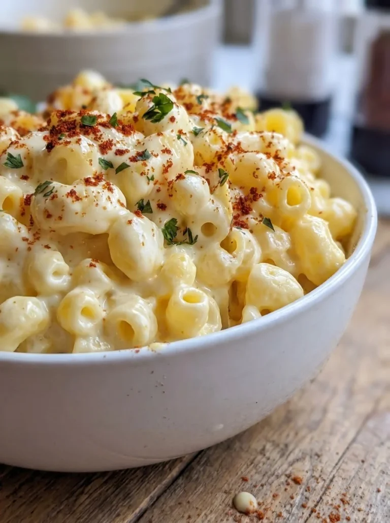 Creamy Deviled Egg Macaroni Salad
