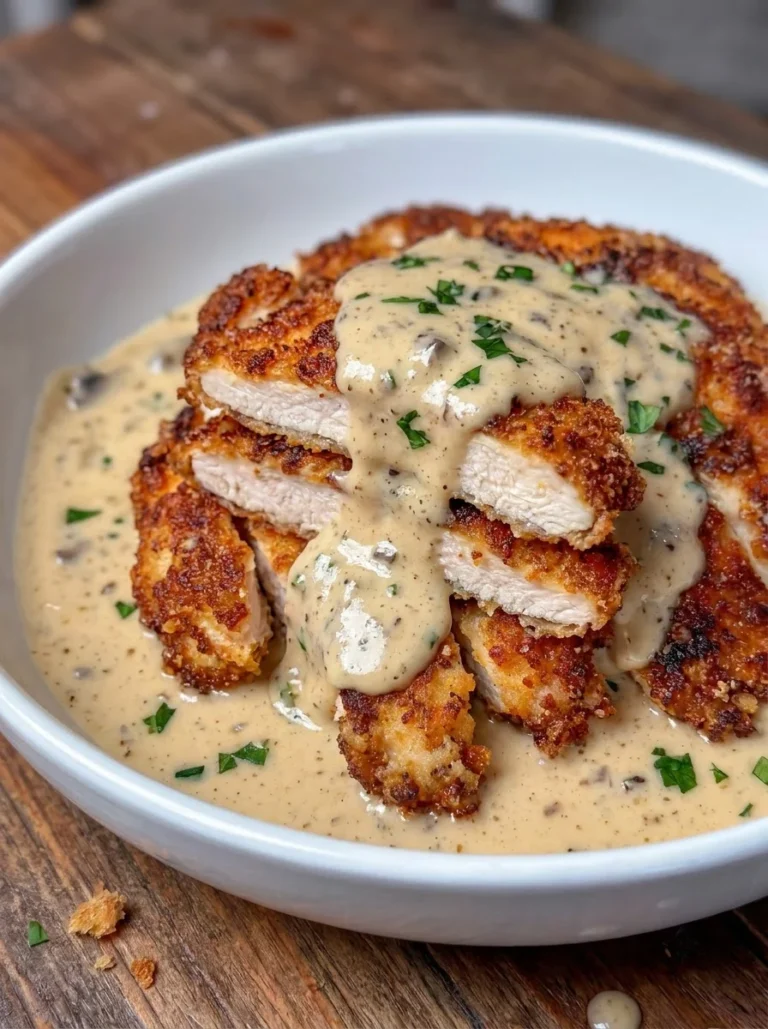 Crispy Chicken with Cream Sauce