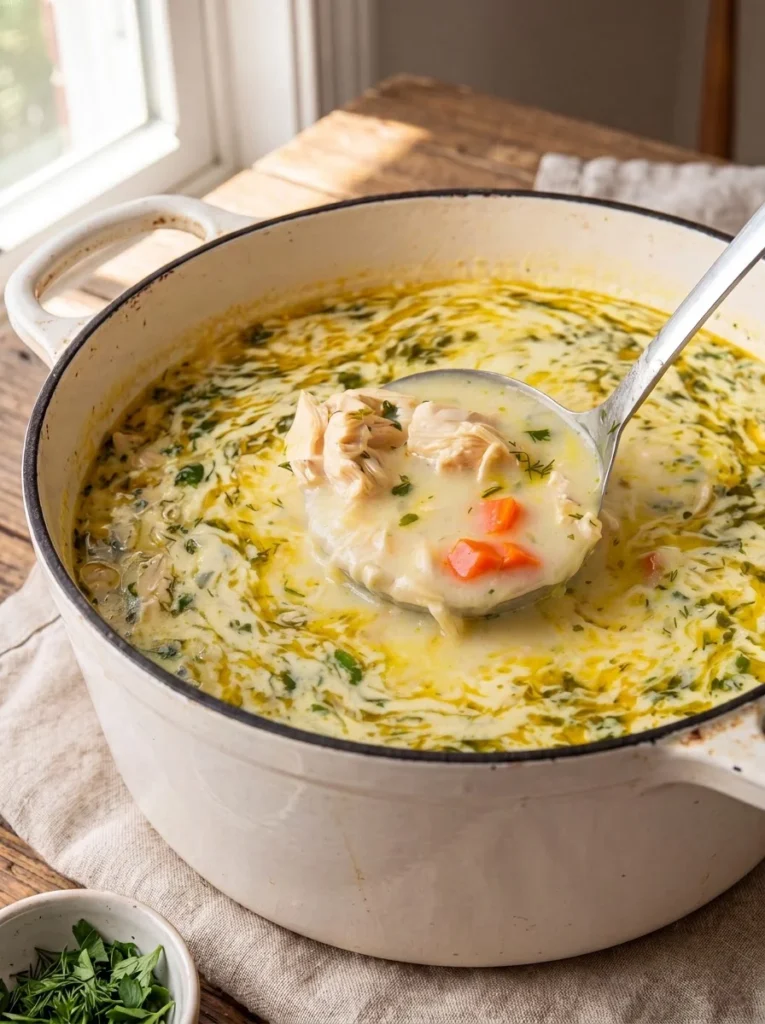 Lemon Chicken Orzo Soup