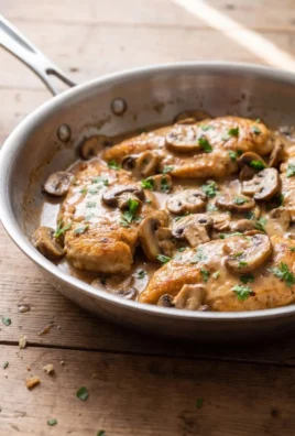 Skillet Chicken and Mushroom Wine Sauce