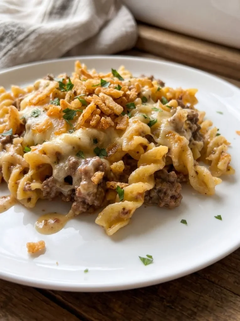 Cheesy Ground Beef Pasta