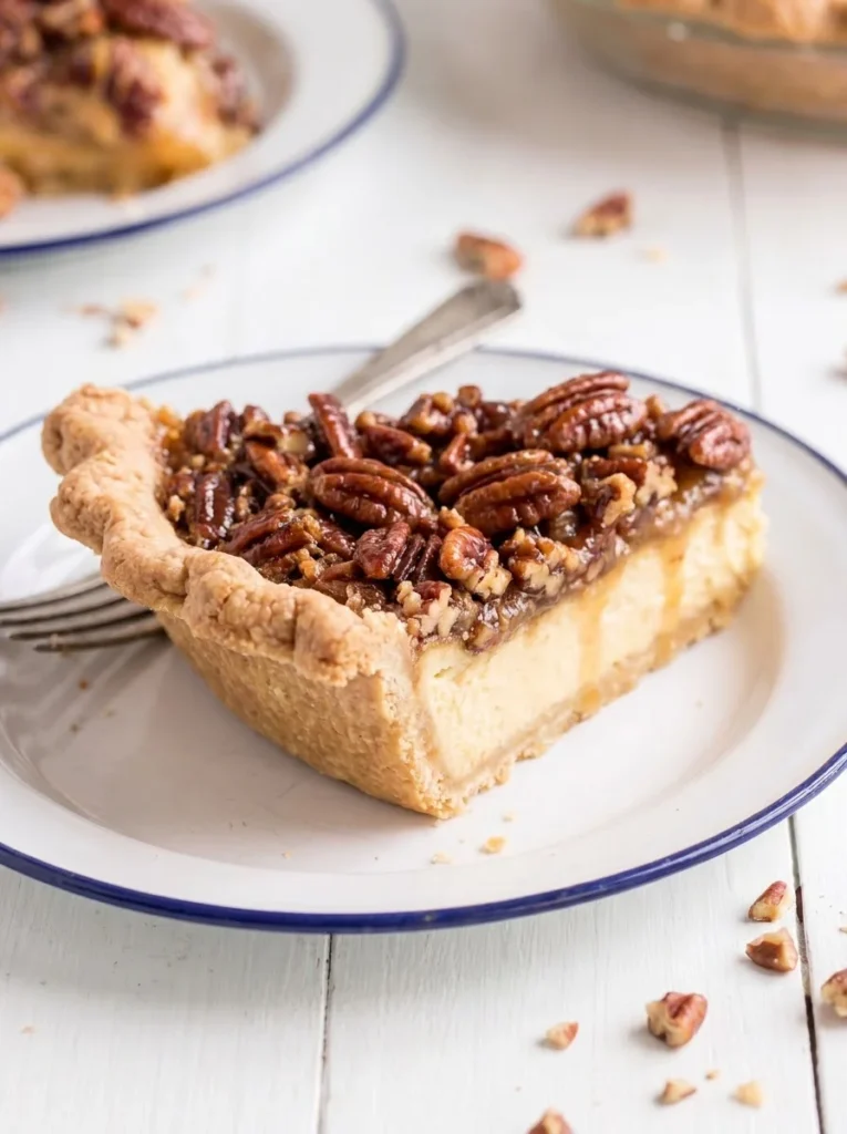 Creamy Pecan Pie Slice